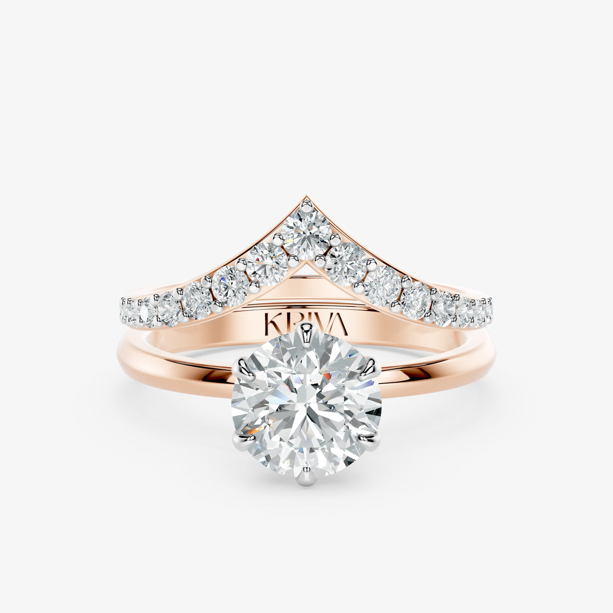 Vela Crest Diamond Ring