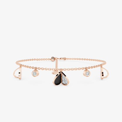 Heartlace Diamond Chain Bracelet