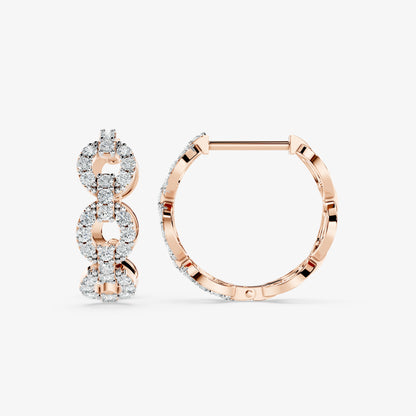 Celestial Orbit Diamond Hoop Earrings