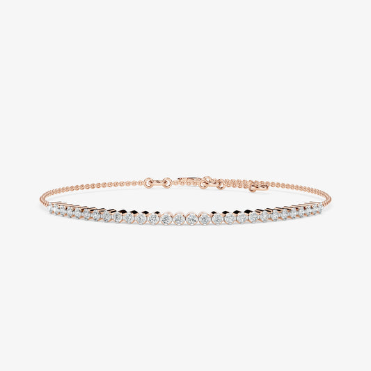 Round Diamond Chain Bracelet