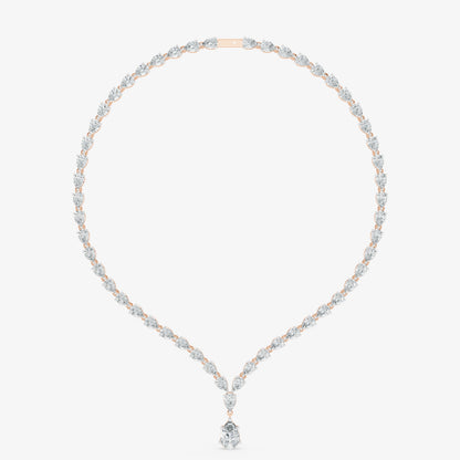 Minimalist Pear Diamond Lariat Necklace