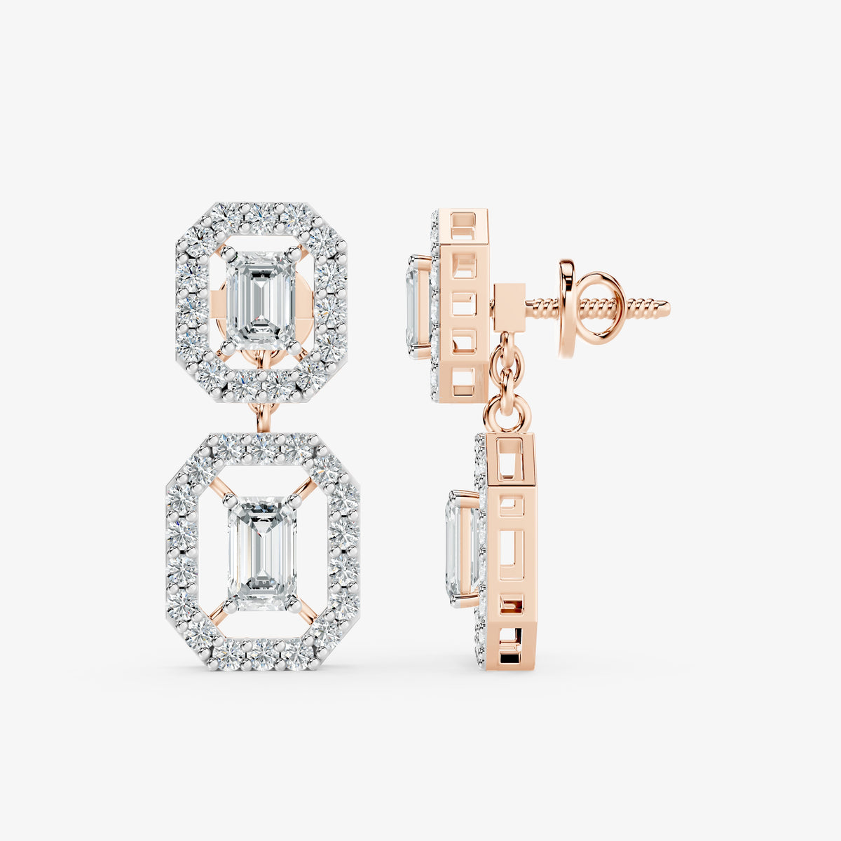 Emerald Link Diamond Earring