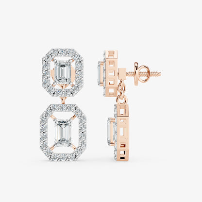 Emerald Link Diamond Earring