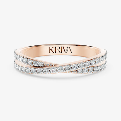 Crossline Diamond Ring