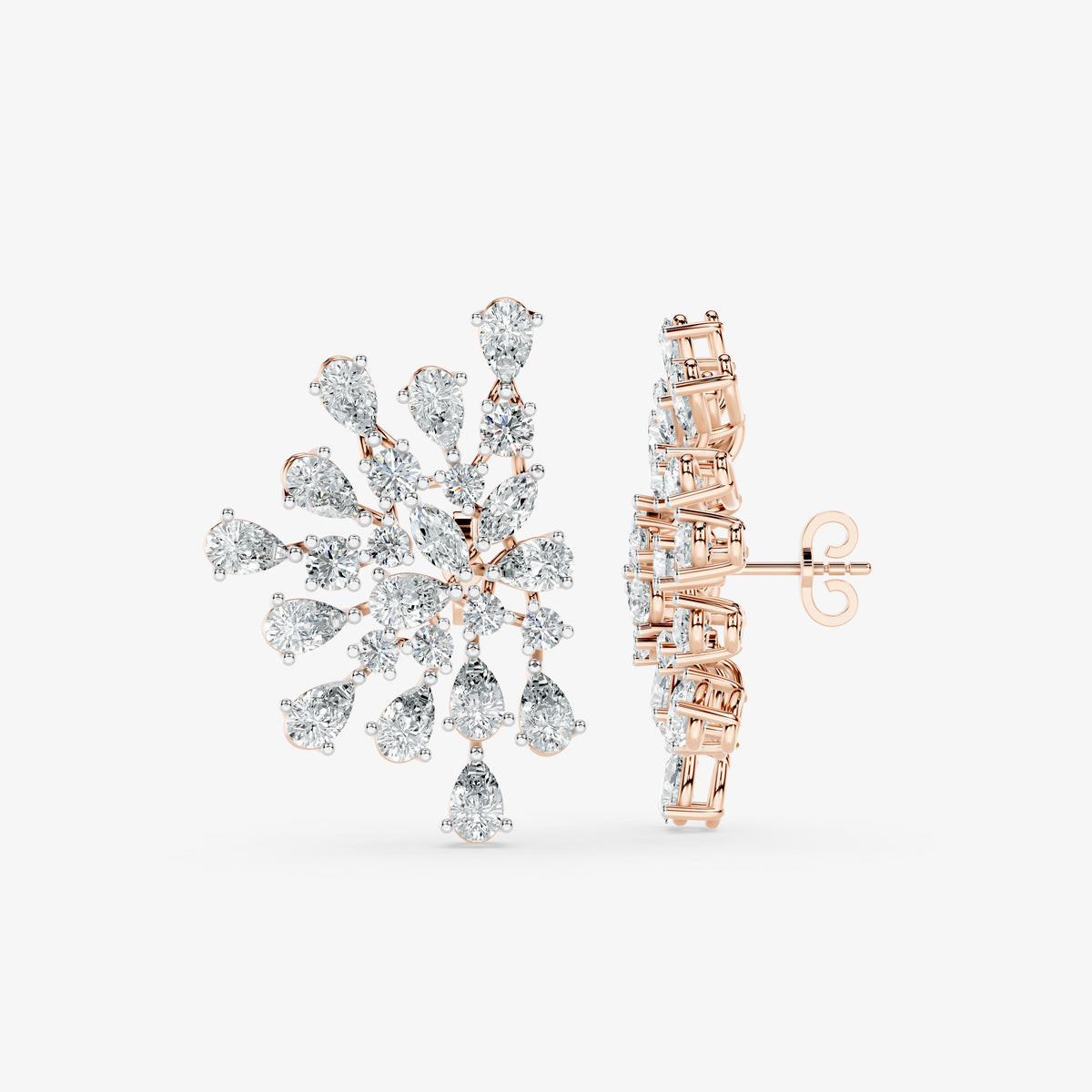 Diamond Floral Cluster Earring