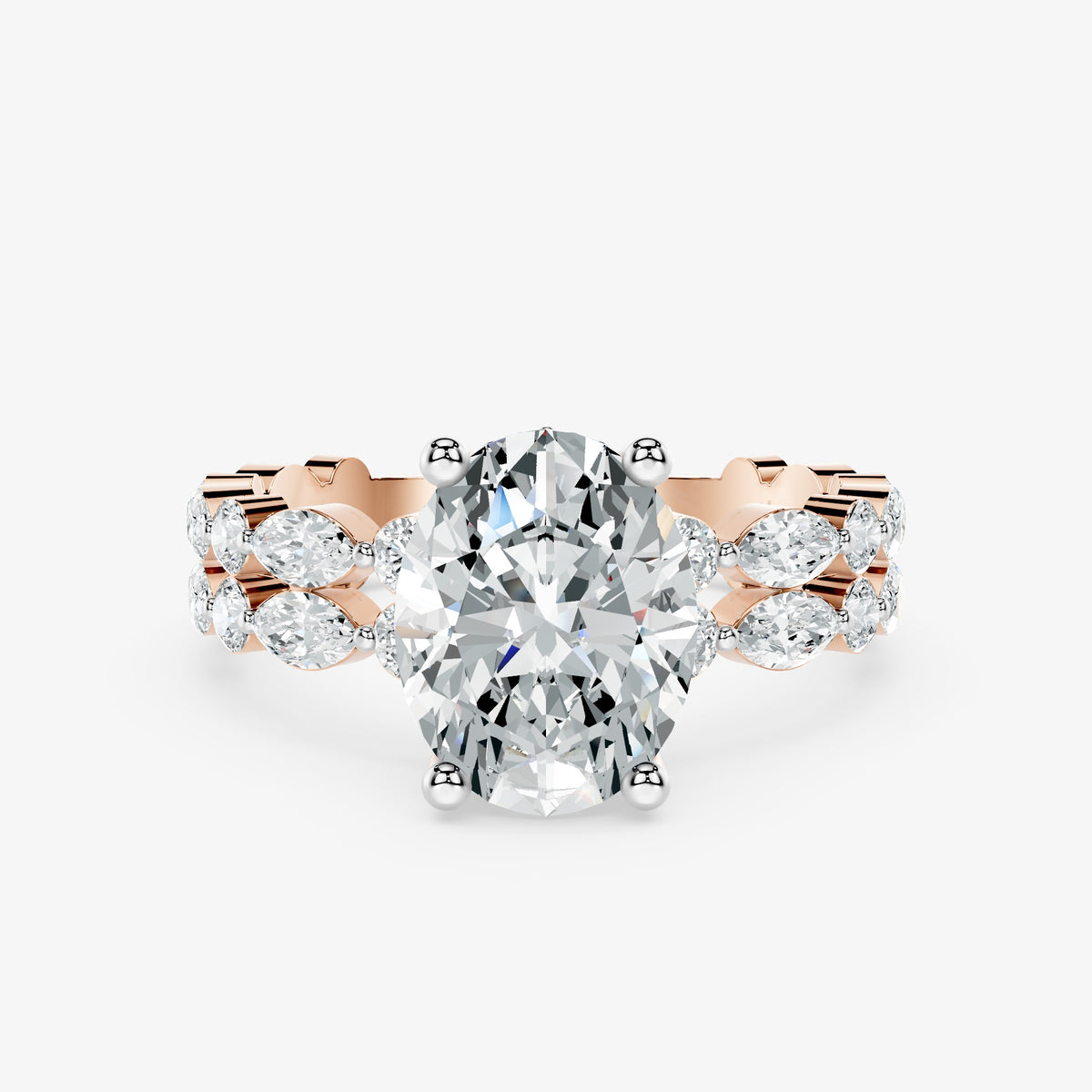 Antique Flourish Solitaire Diamond Ring
