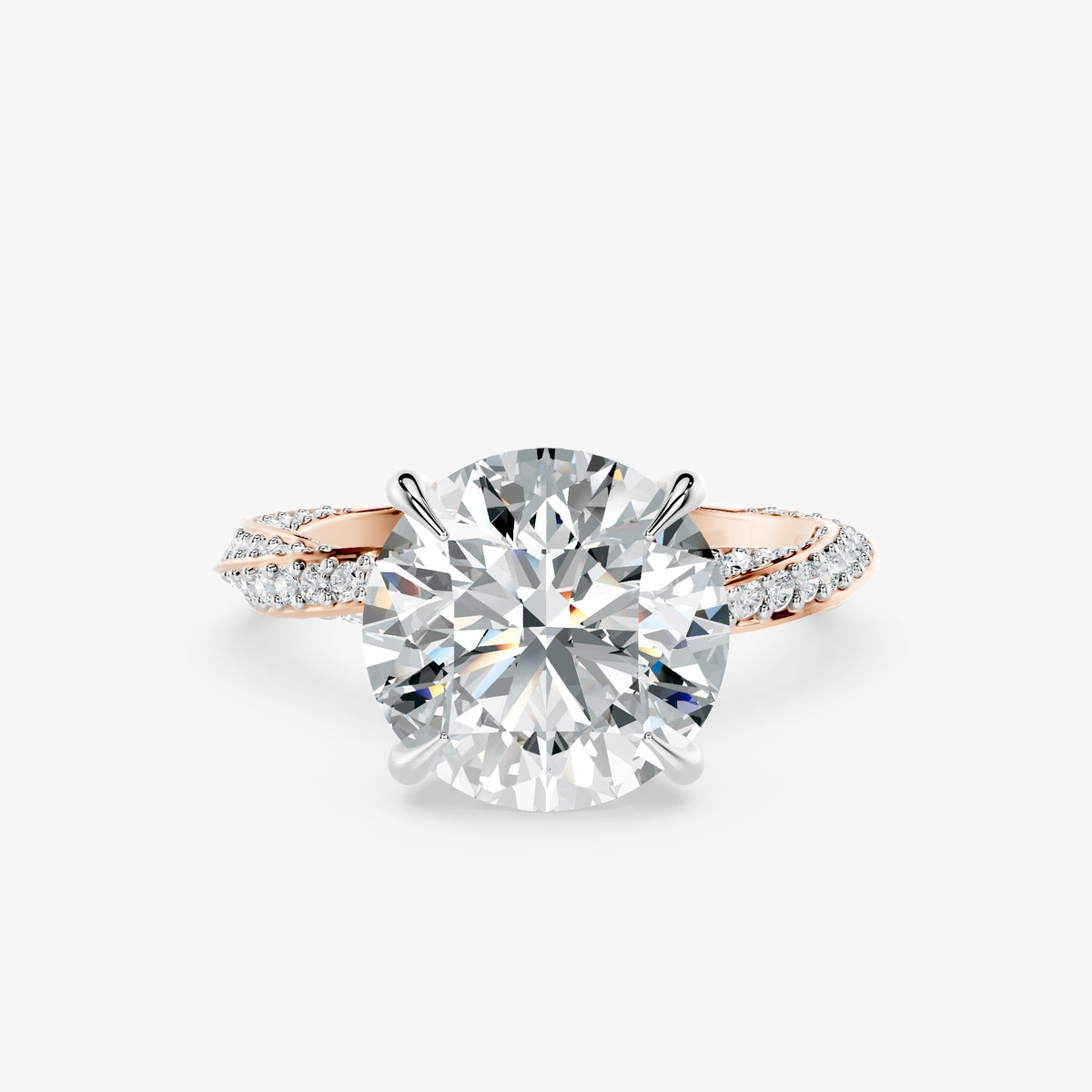 Eclipse Flow Solitaire Diamond Ring
