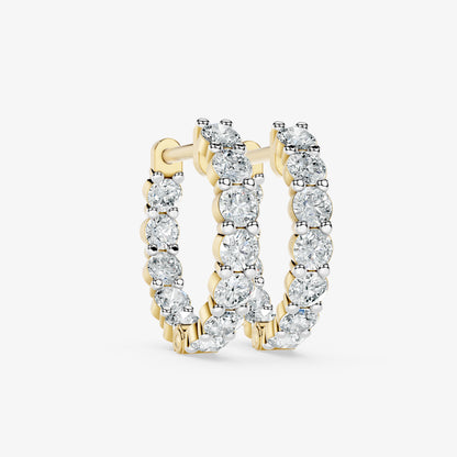 Celeste Diamond Hoop Earrings