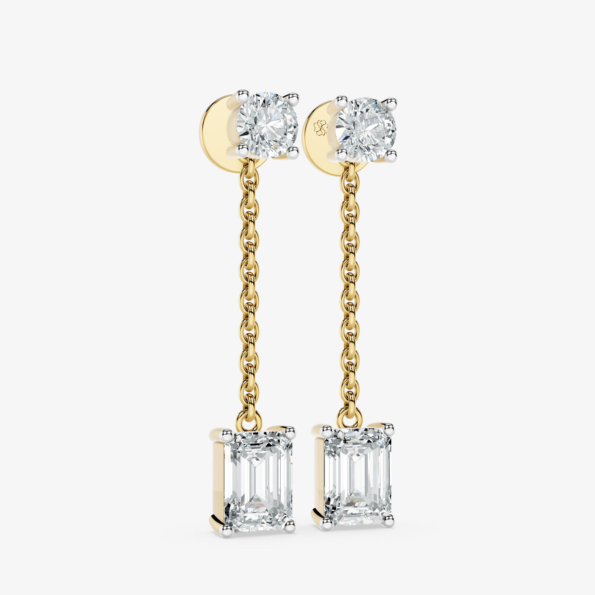 Lustre Link Diamond Drop Earrings