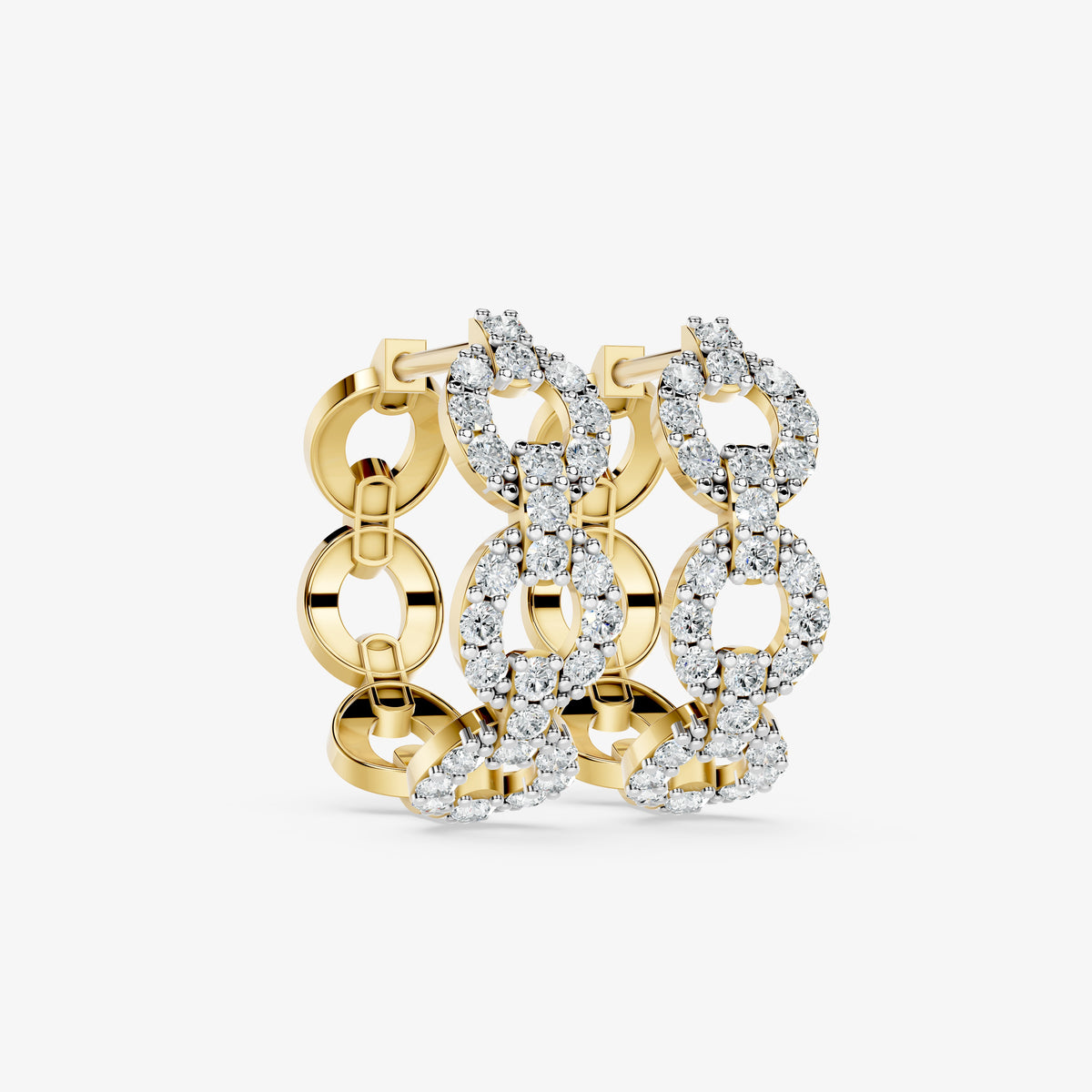 Celestial Orbit Diamond Hoop Earrings