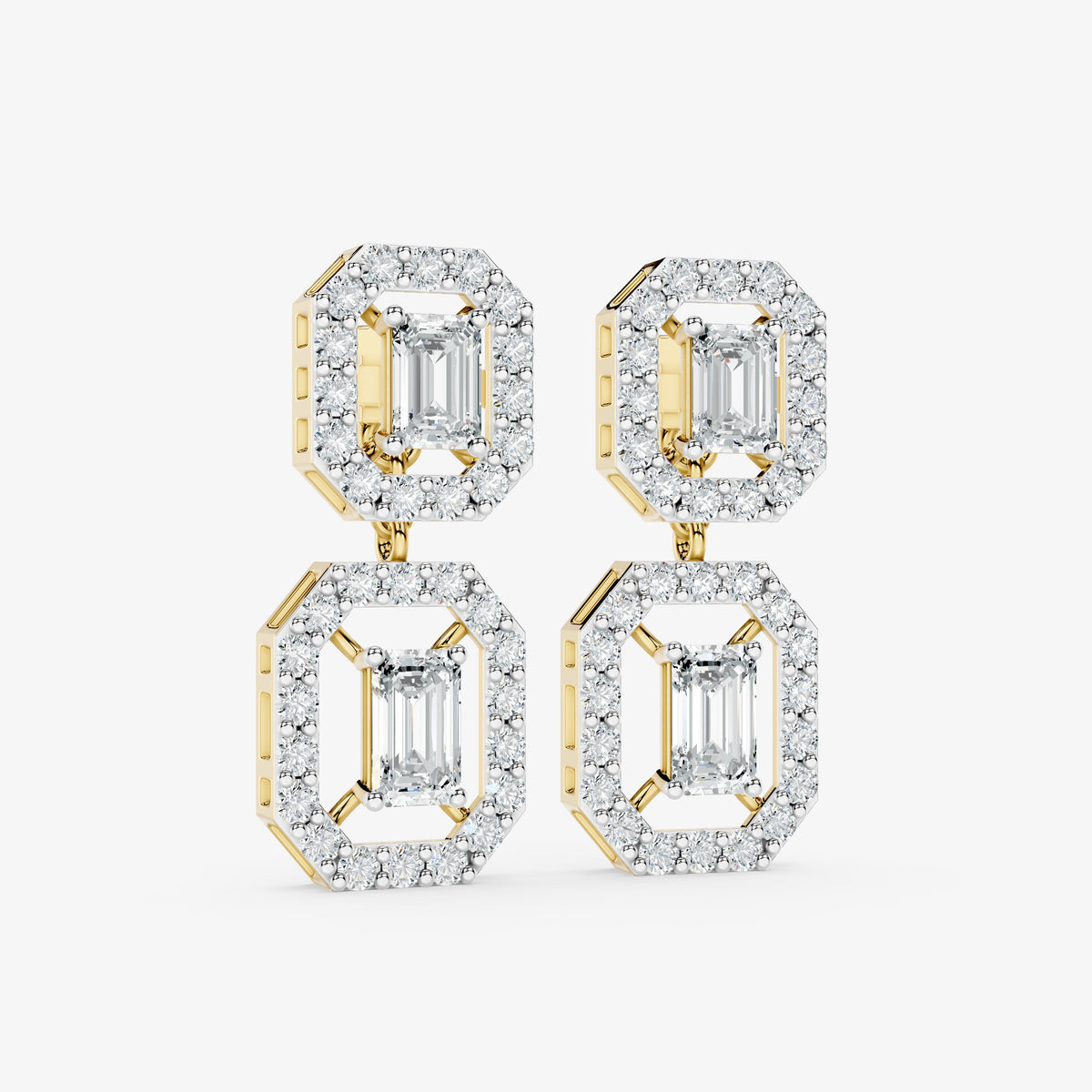 Emerald Link Diamond Earring