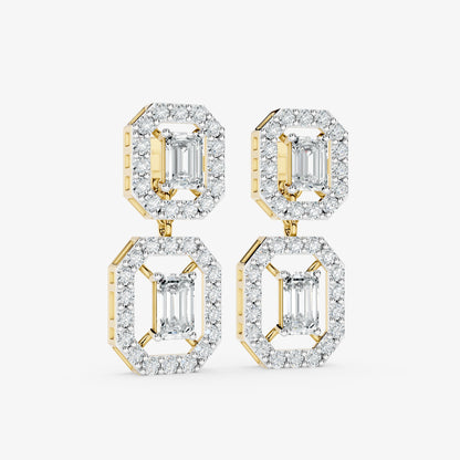 Emerald Link Diamond Earring