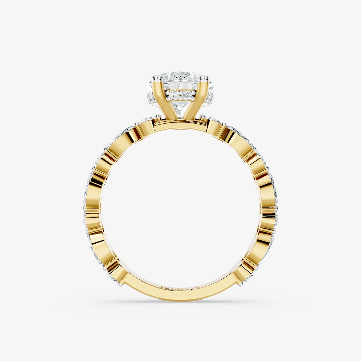 Antique Flourish Solitaire Diamond Ring