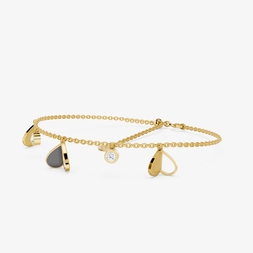 Heartlace Diamond Chain Bracelet