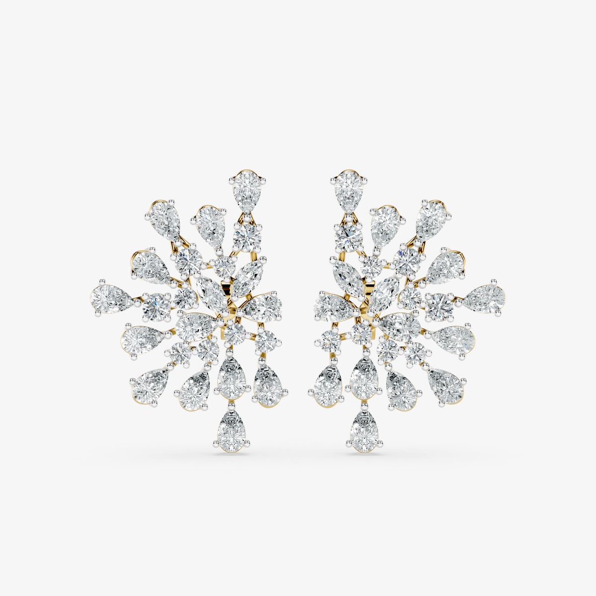 Diamond Floral Cluster Earring