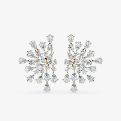 Diamond Floral Cluster Earring