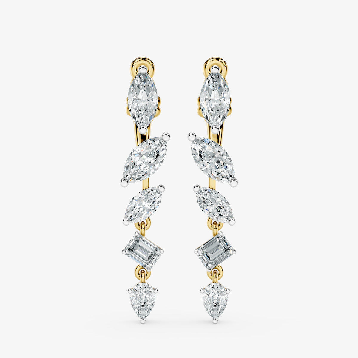 4-in-1 Diamond Convertible Earrings