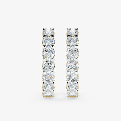 Celeste Diamond Hoop Earrings