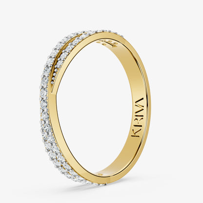 Crossline Diamond Ring