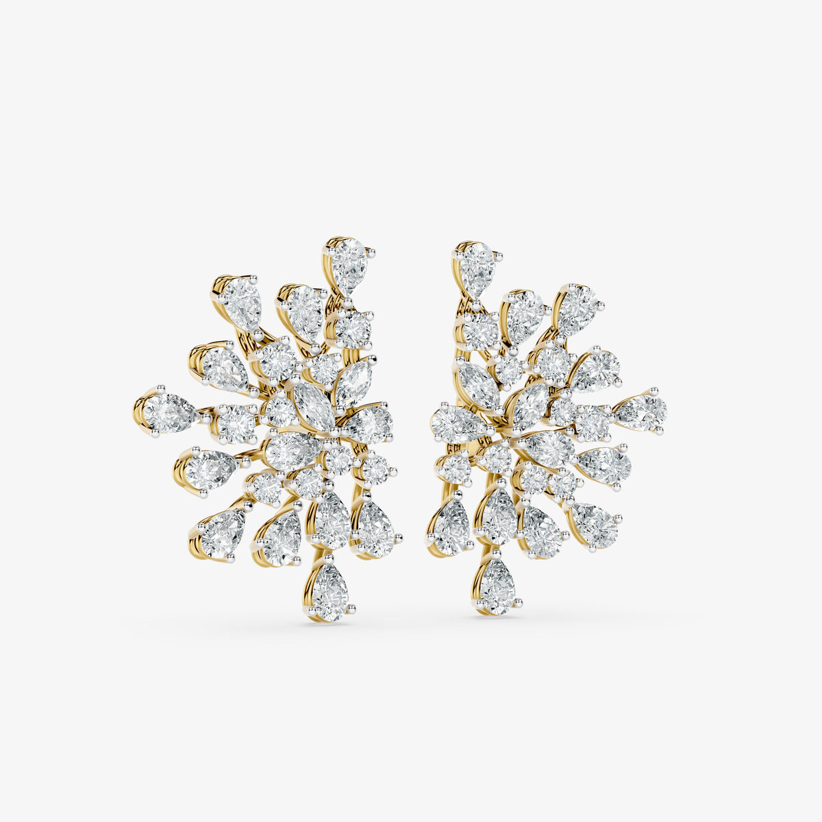 Diamond Floral Cluster Earring