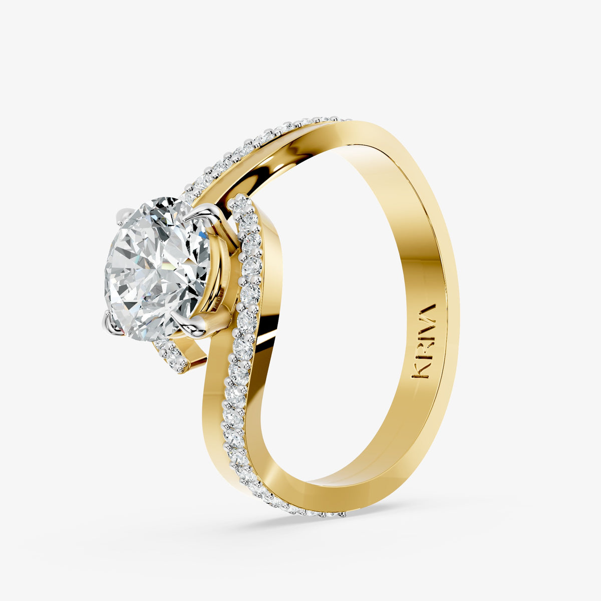 Wavecrest Solitaire Diamond Ring