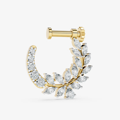Crescent Vine Diamond Nose Ring