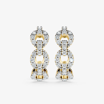 Celestial Orbit Diamond Hoop Earrings