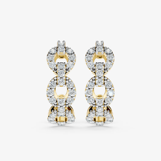 Celestial Orbit Diamond Hoop Earrings