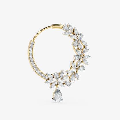 Floral Cascade Diamond Nose Ring