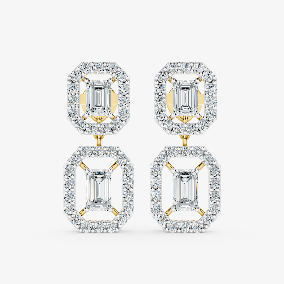 Emerald Link Diamond Earring