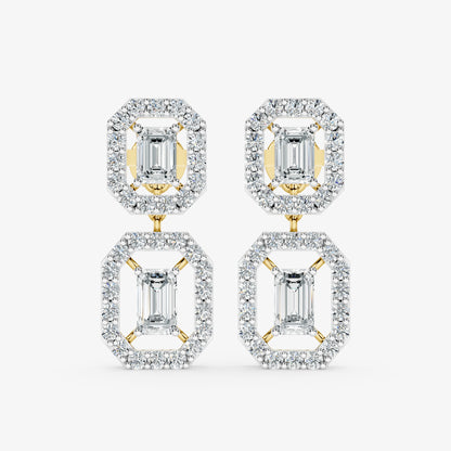Emerald Link Diamond Earring