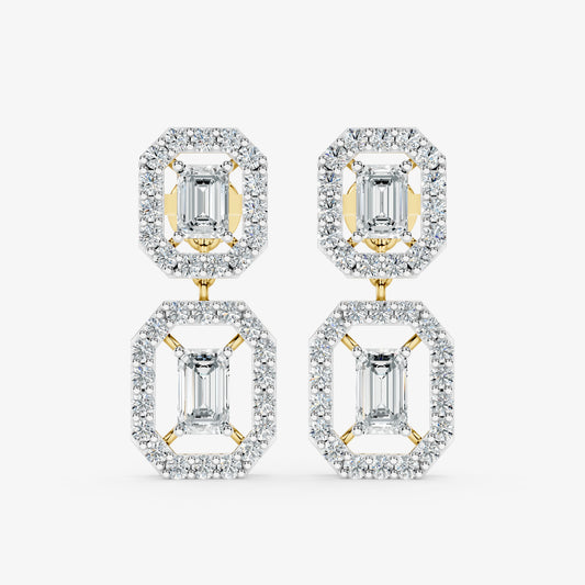 Emerald Link Diamond Earring