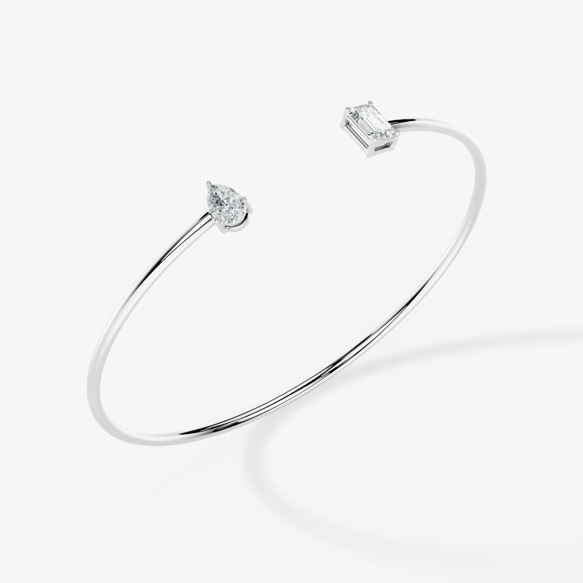 Toi et Moi Diamond Open Cuff Bracelet
