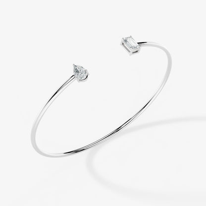 Toi et Moi Diamond Open Cuff Bracelet