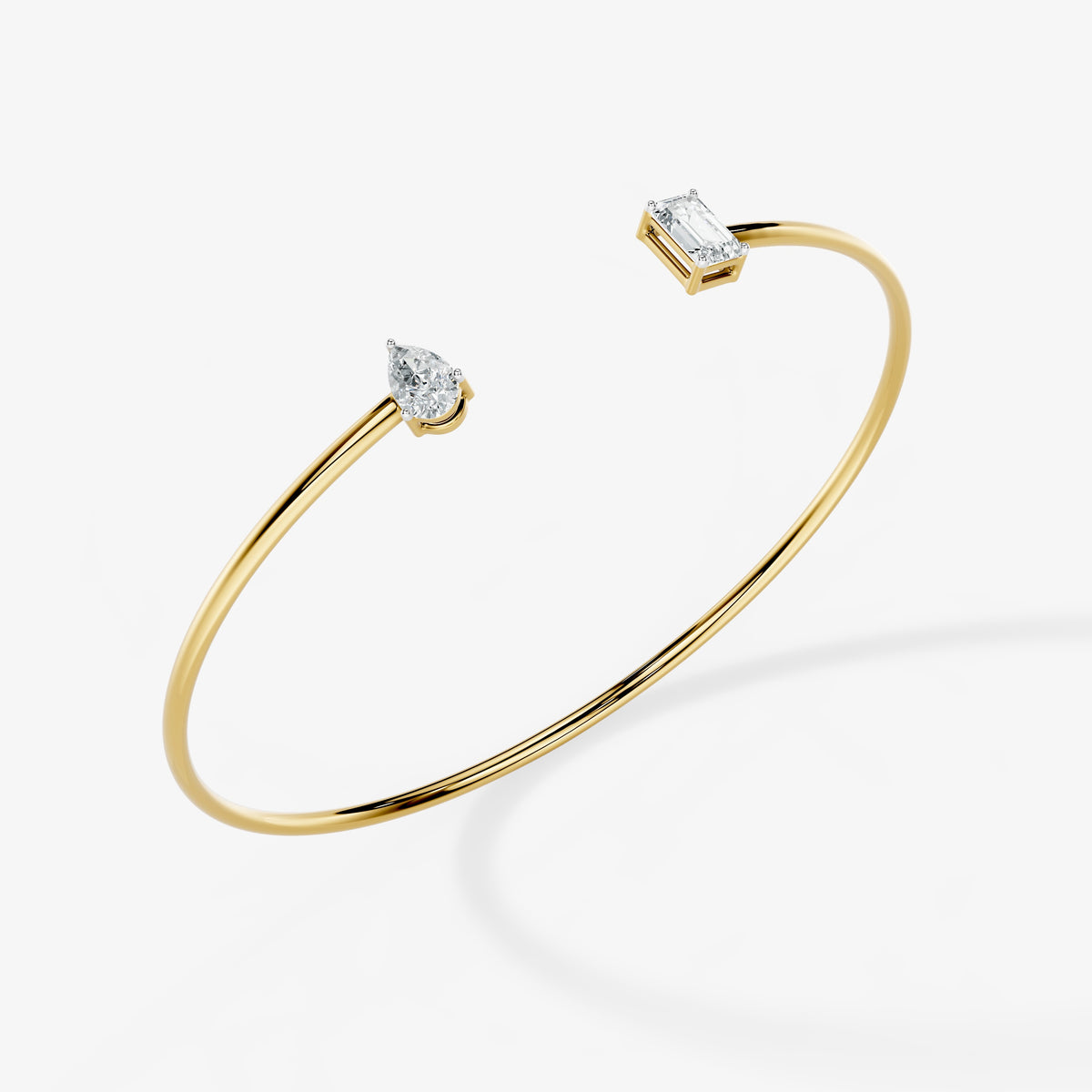 Toi et Moi Diamond Open Cuff Bracelet
