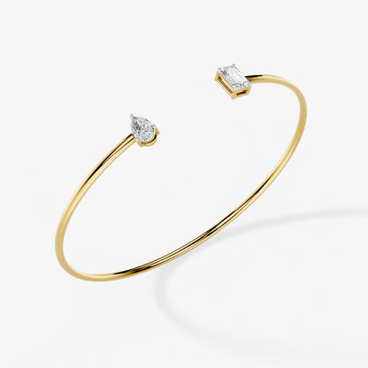 Toi et Moi Diamond Open Cuff Bracelet