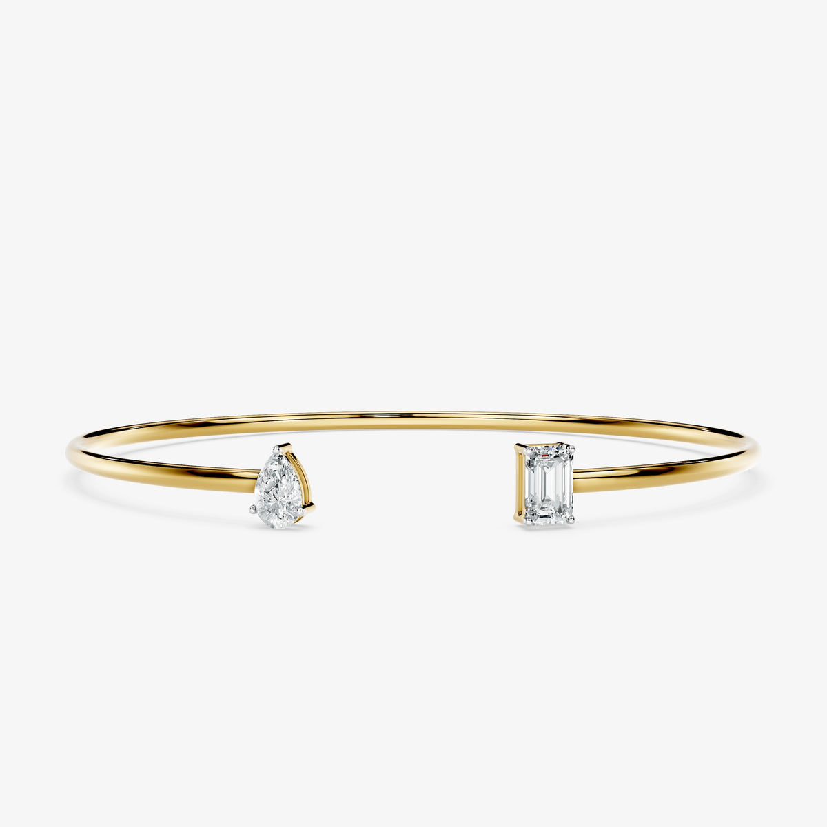 Toi et Moi Diamond Open Cuff Bracelet