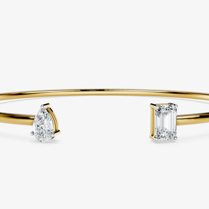 Toi et Moi Diamond Open Cuff Bracelet