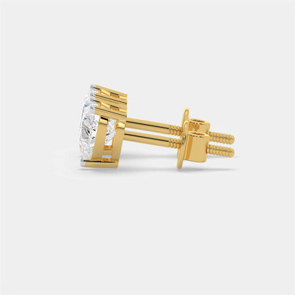 Classic heart solitaire studs
