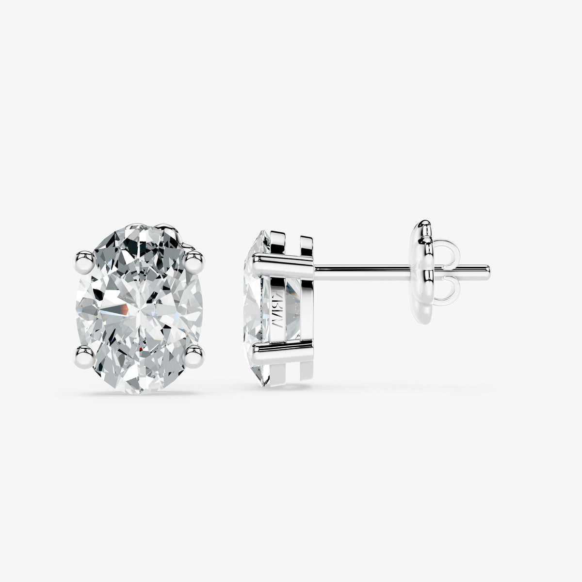 Classic oval solitaire studs