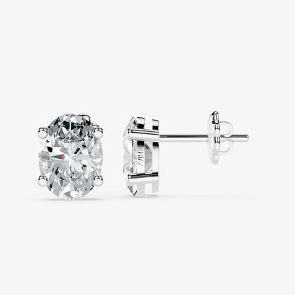 Classic oval solitaire studs