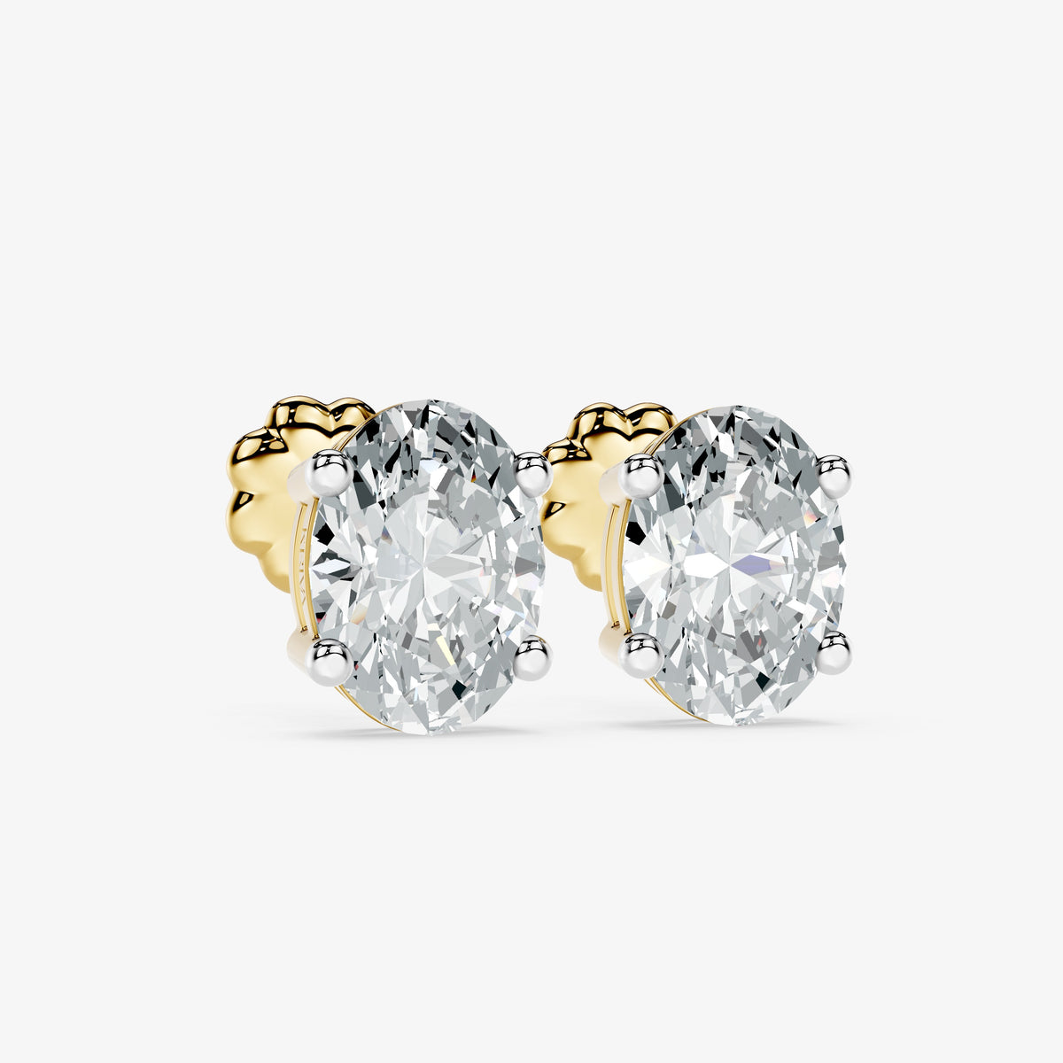 Classic oval solitaire studs