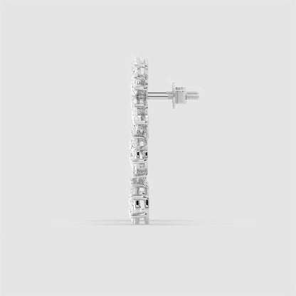 Floral Diamond Drop Earrings