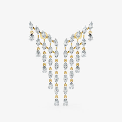 Cascading Marquise Diamond Statement Earrings