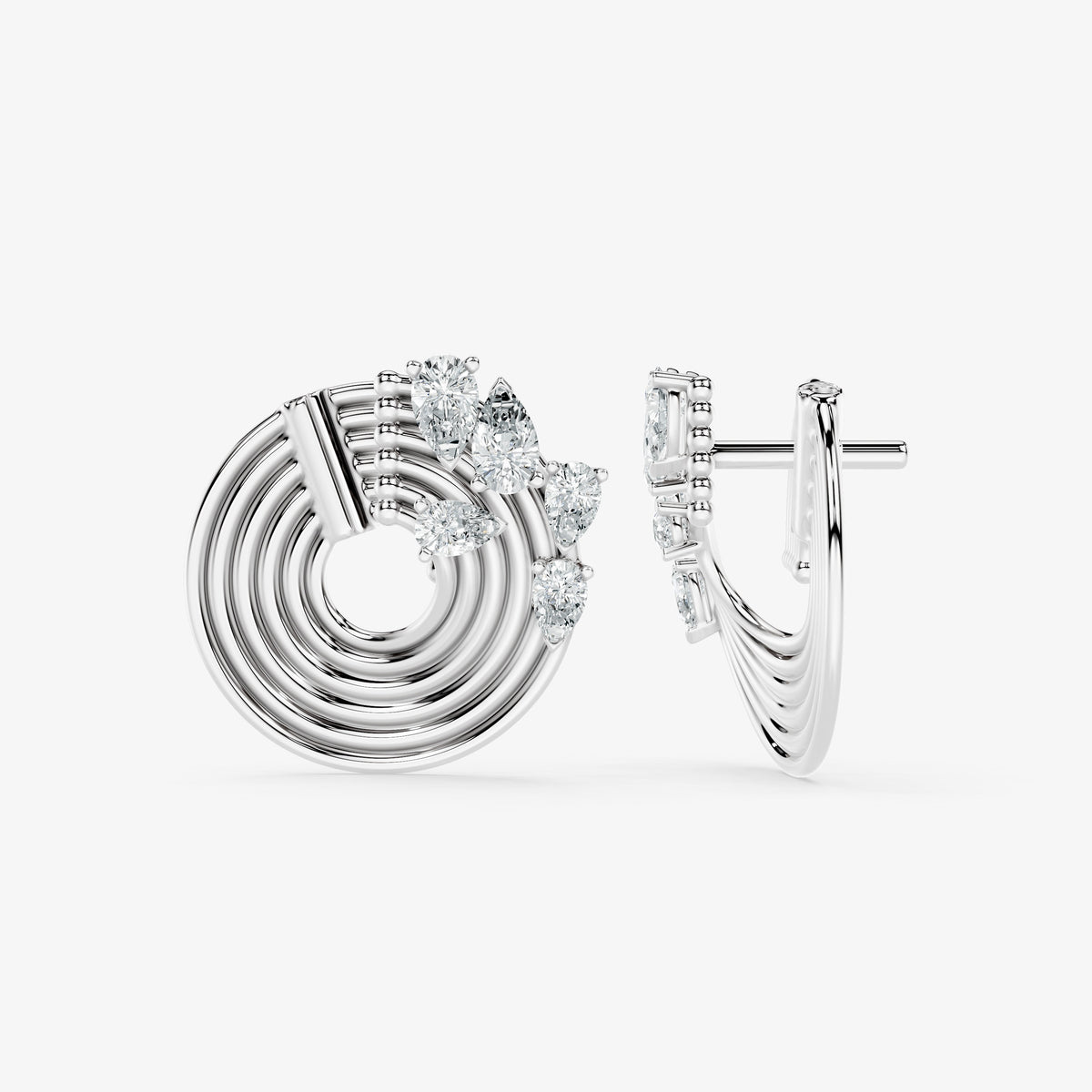 Orbit Diamond Stud Earrings