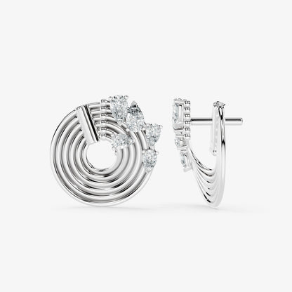 Orbit Diamond Stud Earrings