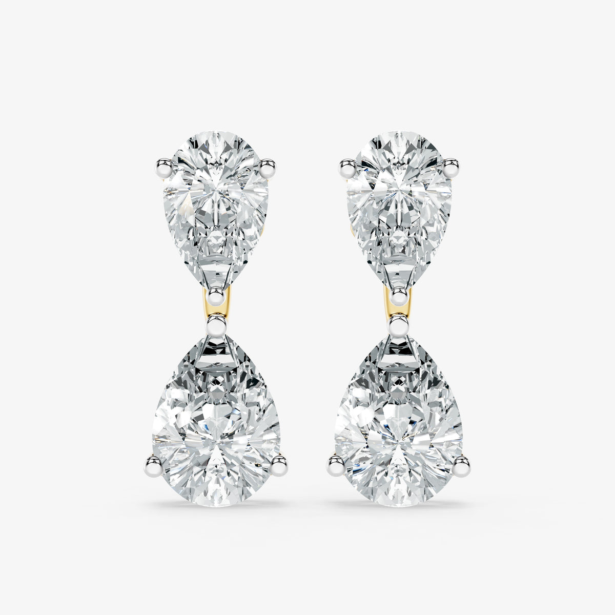Detachable Pear Cut Drop Earring