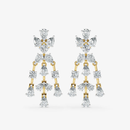 Bloom Cascade Diamond Chandelier Earrings