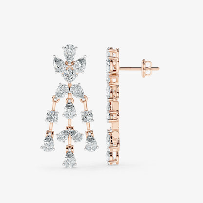 Bloom Cascade Diamond Chandelier Earrings