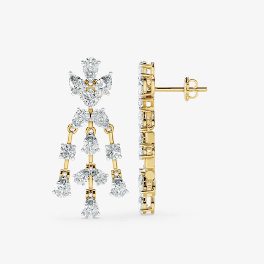 Bloom Cascade Diamond Chandelier Earrings